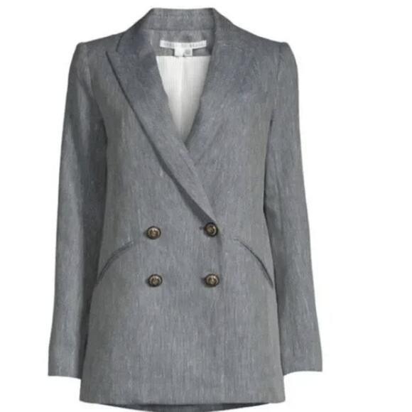 VERONICA BEARD Dickey Jacket ORIA Silver Grey‎ Wool Women Blazer Jacket Size 2 - Picture 4 of 14